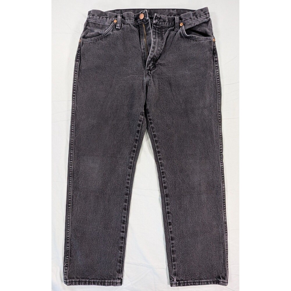 Wrangler Authentics Jeans Black Wash Denim Straight Leg Mens 34x30